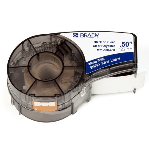 Brady M21-500-430 Clear Polyester Label Cartridges - 0.5