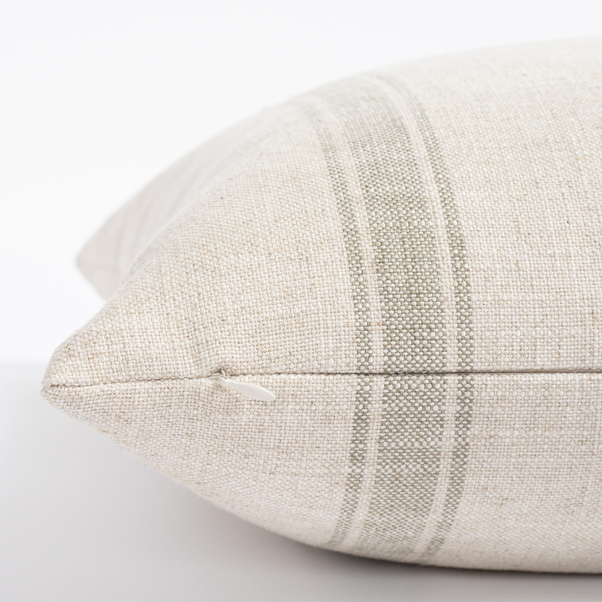 Theo Stripe 22x22 Inch Decorative Throw Pillow Cover - Lake Blue Cotton Linen Blend for Sofa, Bed, Couch - Home Decor Accent Pillow for Living Room, Bedroom