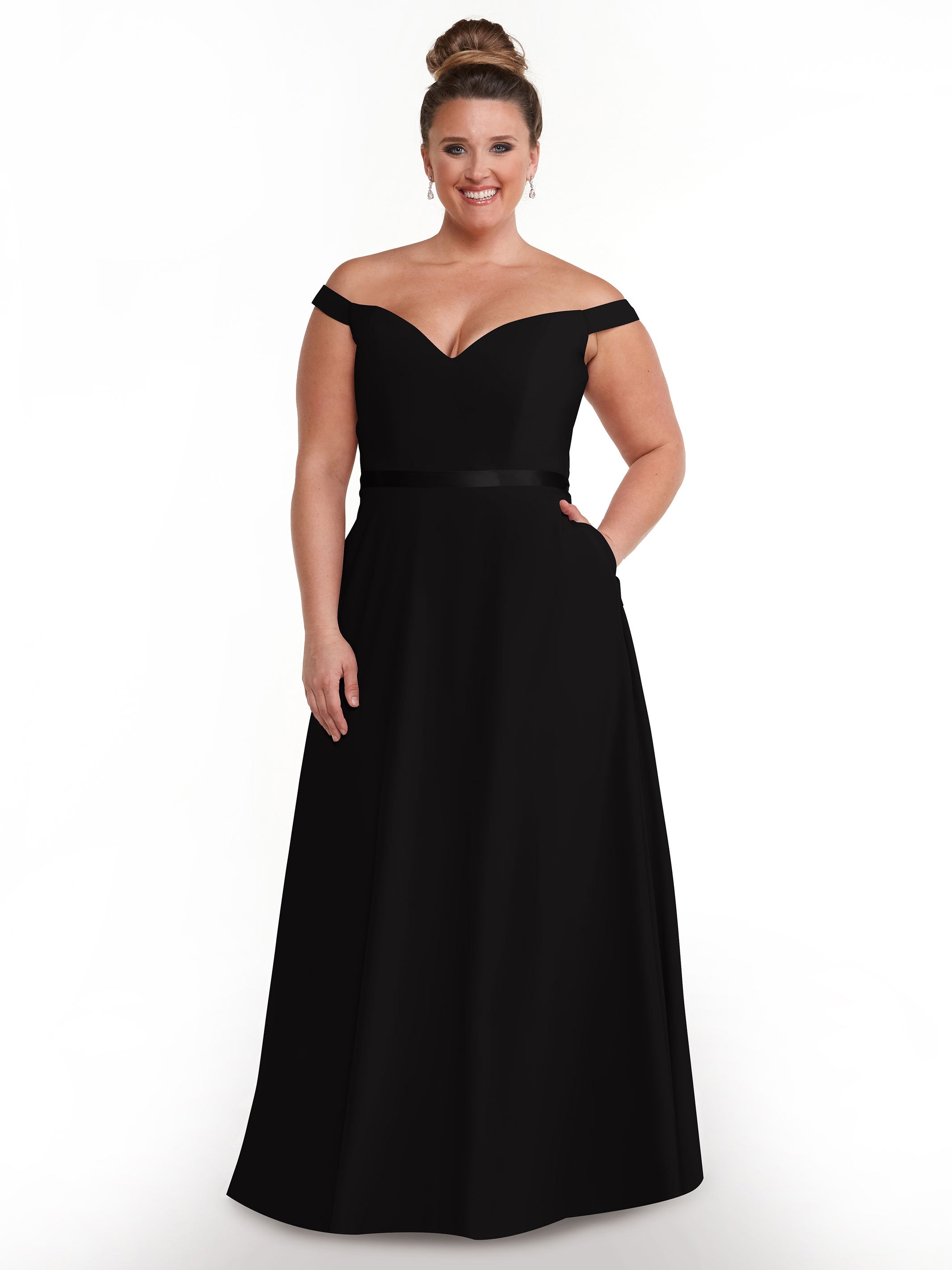 Elegant Off-the-Shoulder A-Line Chiffon Bridesmaid Dress with Sash - Size 80100 - Perfect for Weddings, Formal Events & Special Occasions