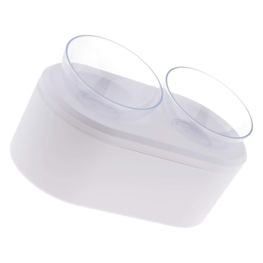 Elevated Raised Cat Bowls for Food and Water - Double Pet Feeder with Storage for Dry Food & Snacks - Perfect for Kittens, Adult Cats & Multi-Pet Homes