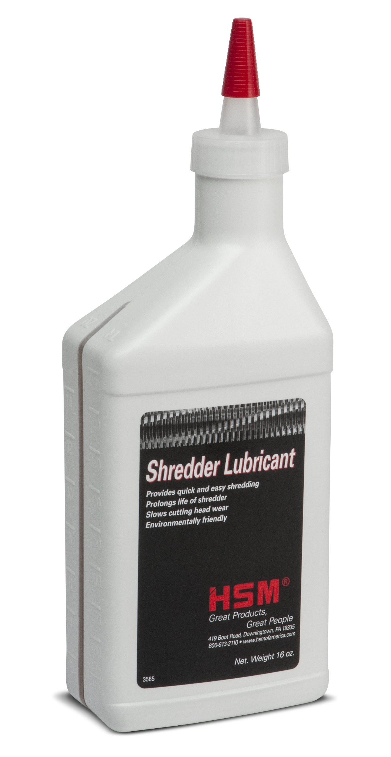 HSM of America Shredder Oil - 16 oz Bottle (314) | Premium Lubricant for Paper Shredders | Extends Shredder Life & Reduces Jams | Ideal for Home & Office Use