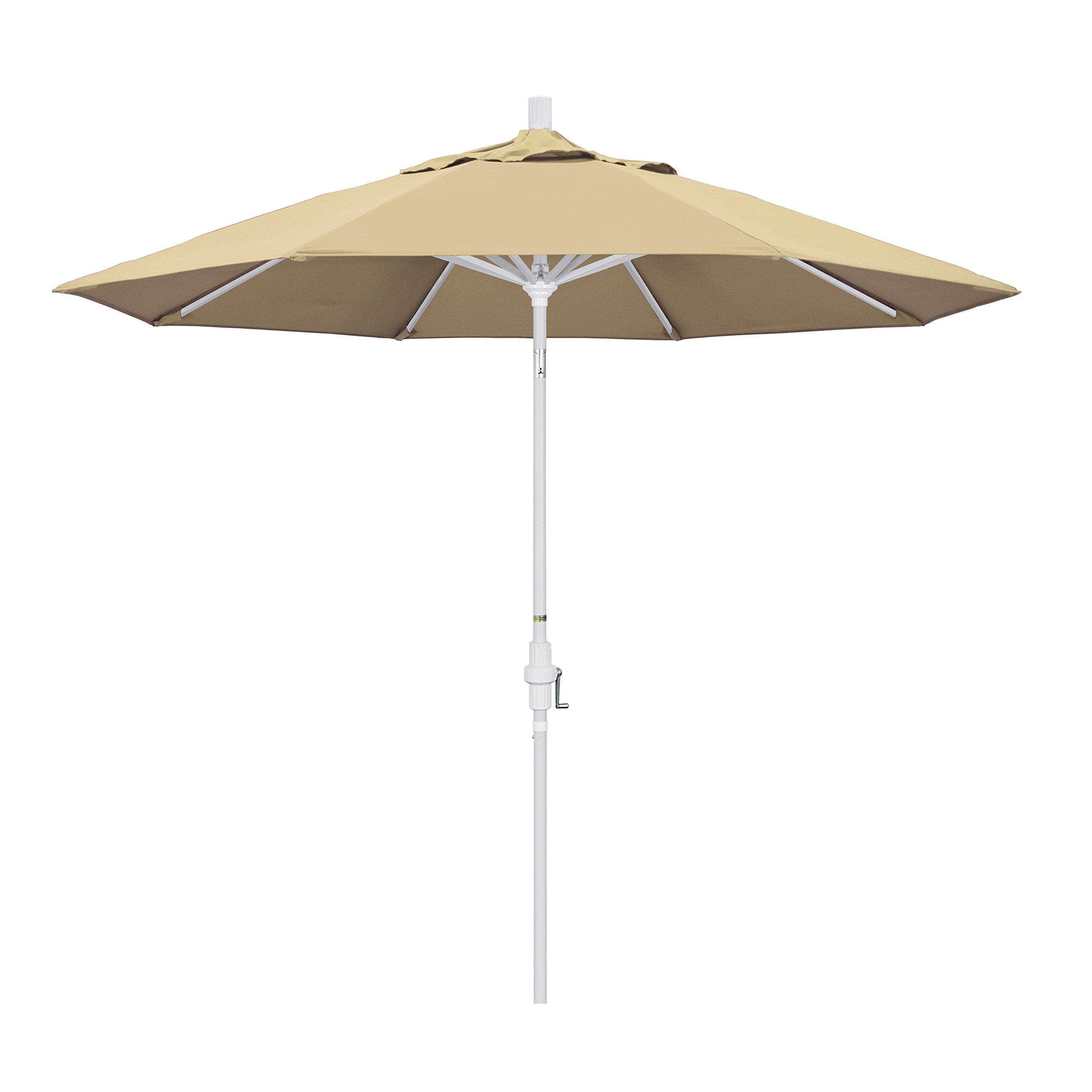 9' Aluminum Market Umbrella with Crank & Tilt - Pacifica Beige for Patio & Garden