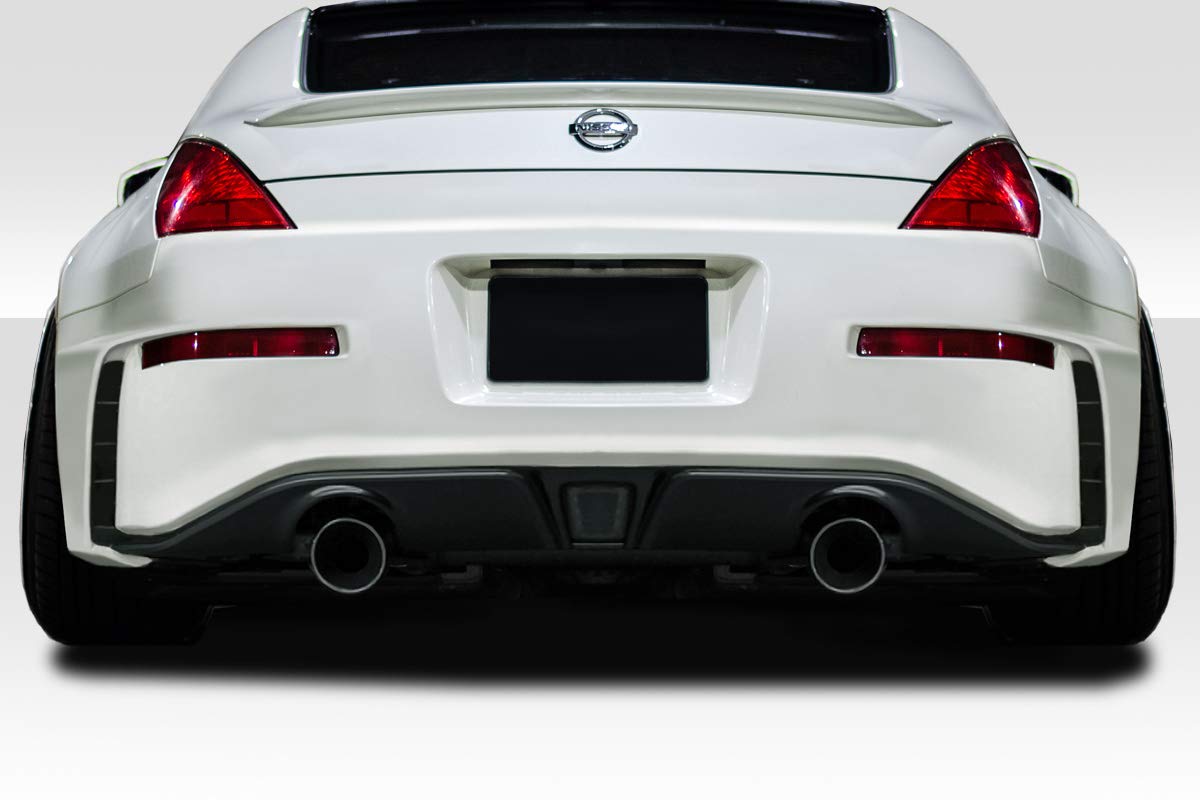 BRIGHTT-70114335 FRP N4 Style Rear Bumper for 2003-2008 Nissan 350Z | Fiberglass Reinforced Plastic Replacement Part | Perfect for Car Upgrades & Racing Modifications
