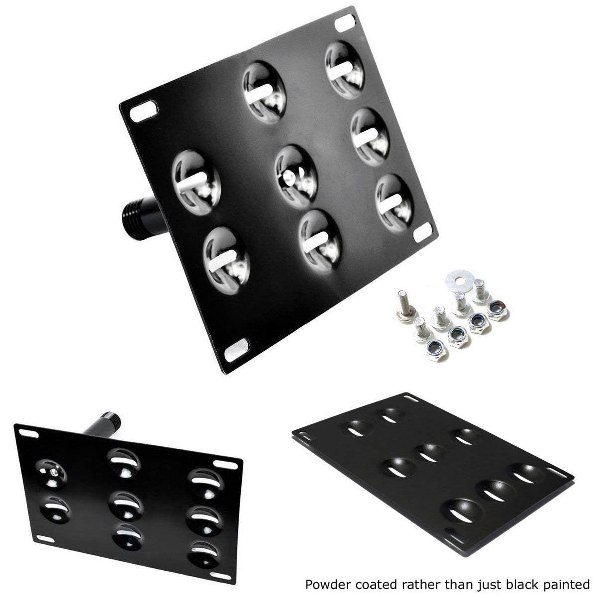 Alfa Romeo Giulia Front Bumper Tow Hook License Plate Mount Bracket - Compatible with 2017-2023 Models - Easy Installation & Durable Design - Perfect for Car Shows, Parking Regulations & Customization