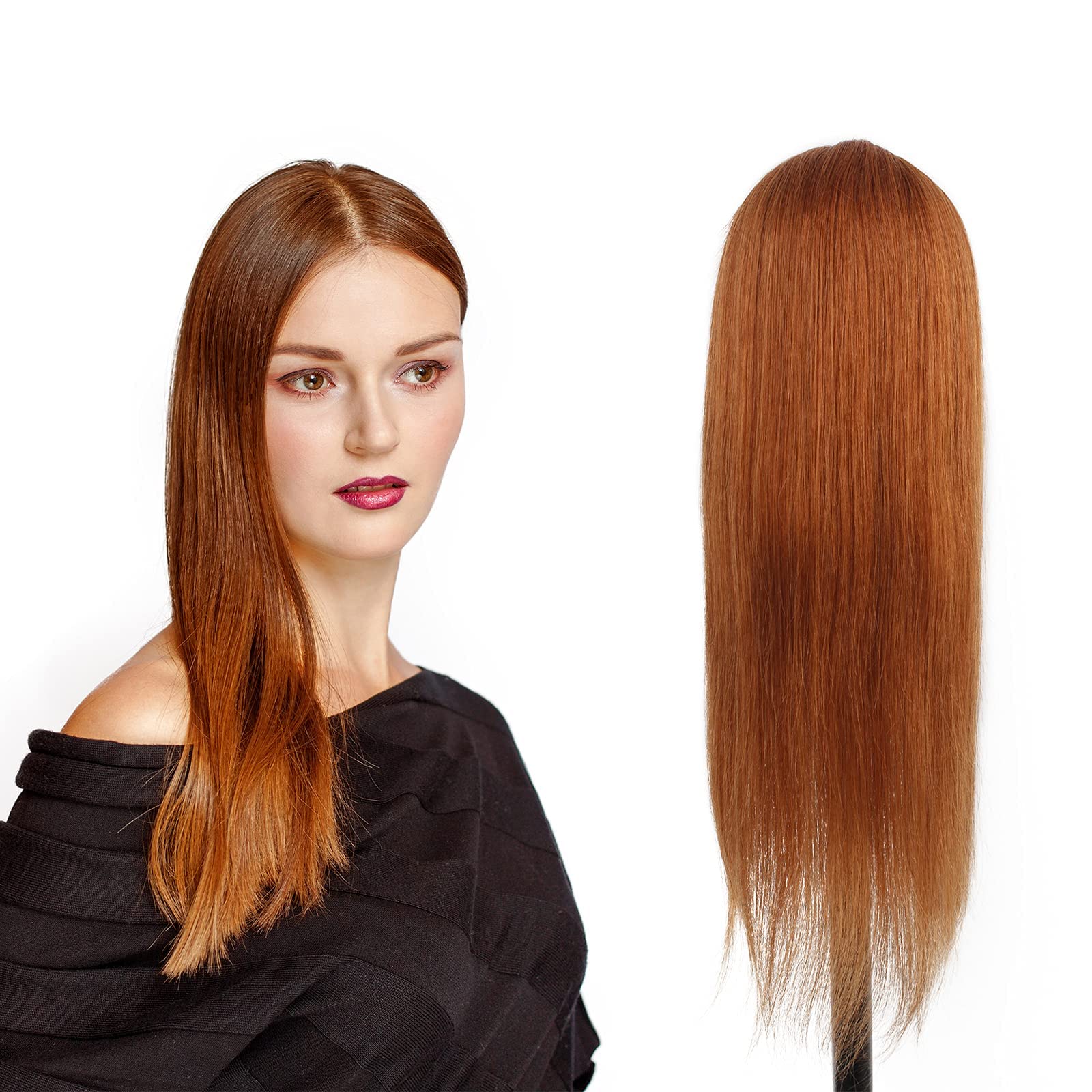 13x4 Brazilian Virgin Human Hair Lace Front Wig - Straight Glueless Lace Wig with Pre Plucked Bleached Knots & Baby Hair for Black Women | 30 Colors, 24 Inch | Perfect for Daily Wear, Parties & Special Occasions