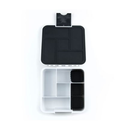 Square Bento Lunch Box Containers - Black | Reusable Food Storage for Meal Prep, Office Lunch, and Picnics