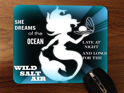 Little Mermaid Silhouette Mouse Pad - Inspirational Office & Home Decor