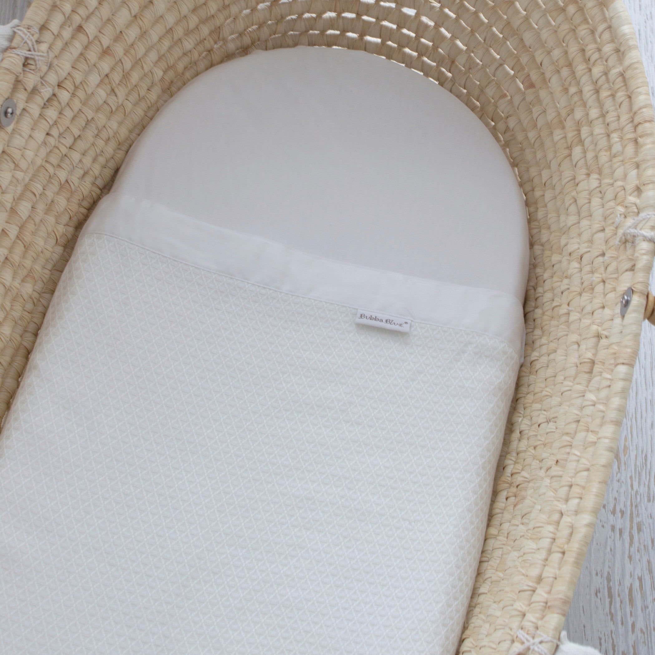 Soft Bamboo White Bassinet Waffle Blanket - Breathable Baby Swaddle Wrap for Newborns & Infants - Perfect for Nursery, Stroller, and Travel Use