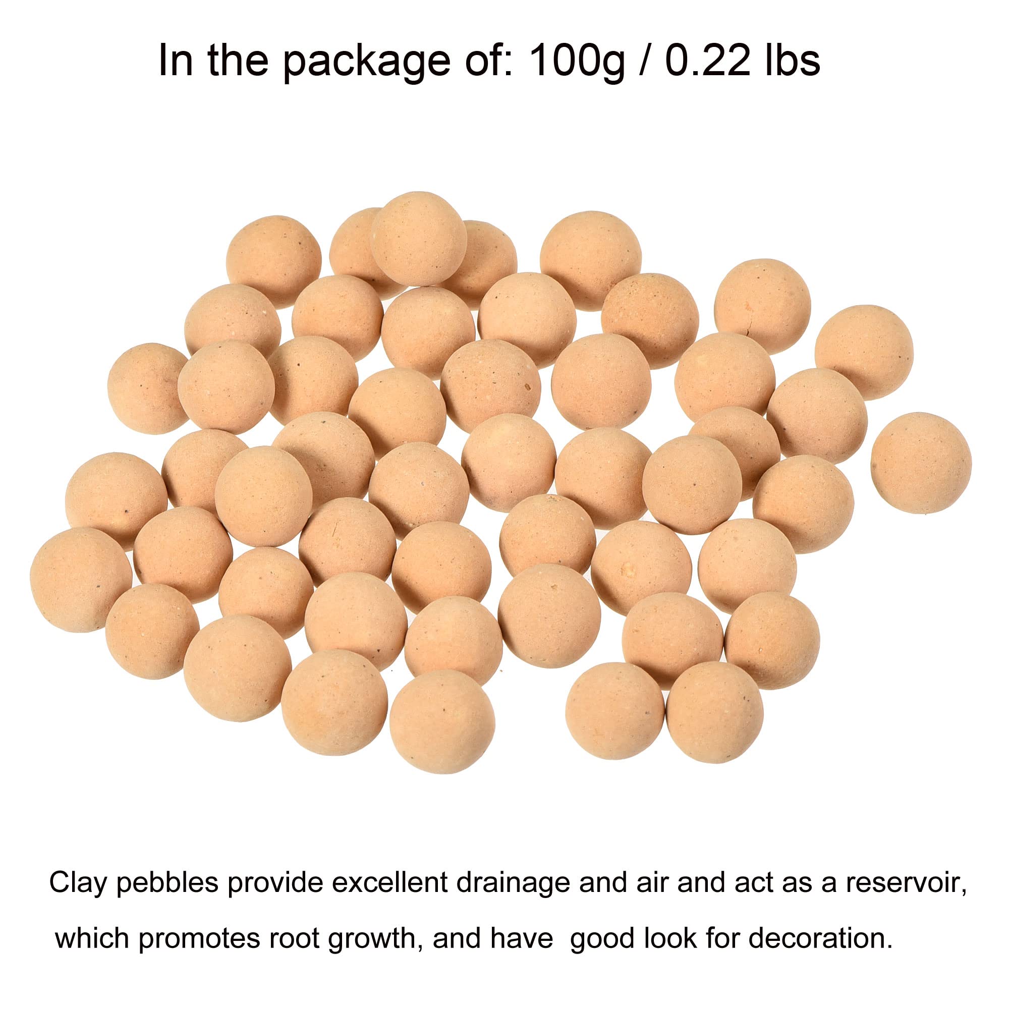 MECCANIXITY 7-8mm Clay Pebbles - 0.22 lbs Hydroponic Growing Media for Indoor Plants, Orchids, Bonsai Trees | Perfect for Hydroponics, Aquaponics, Vase Filler & Garden Decor
