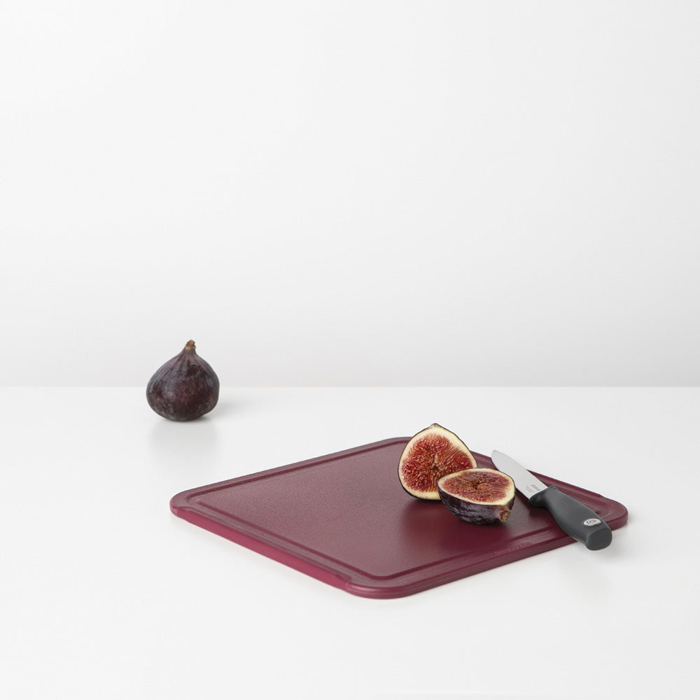 Premium Burgundy Wood Cutting Board - Non-Slip, Juice Groove & Easy Grip Handle - Perfect for Kitchen Prep, Meat Cutting & Serving Charcuterie