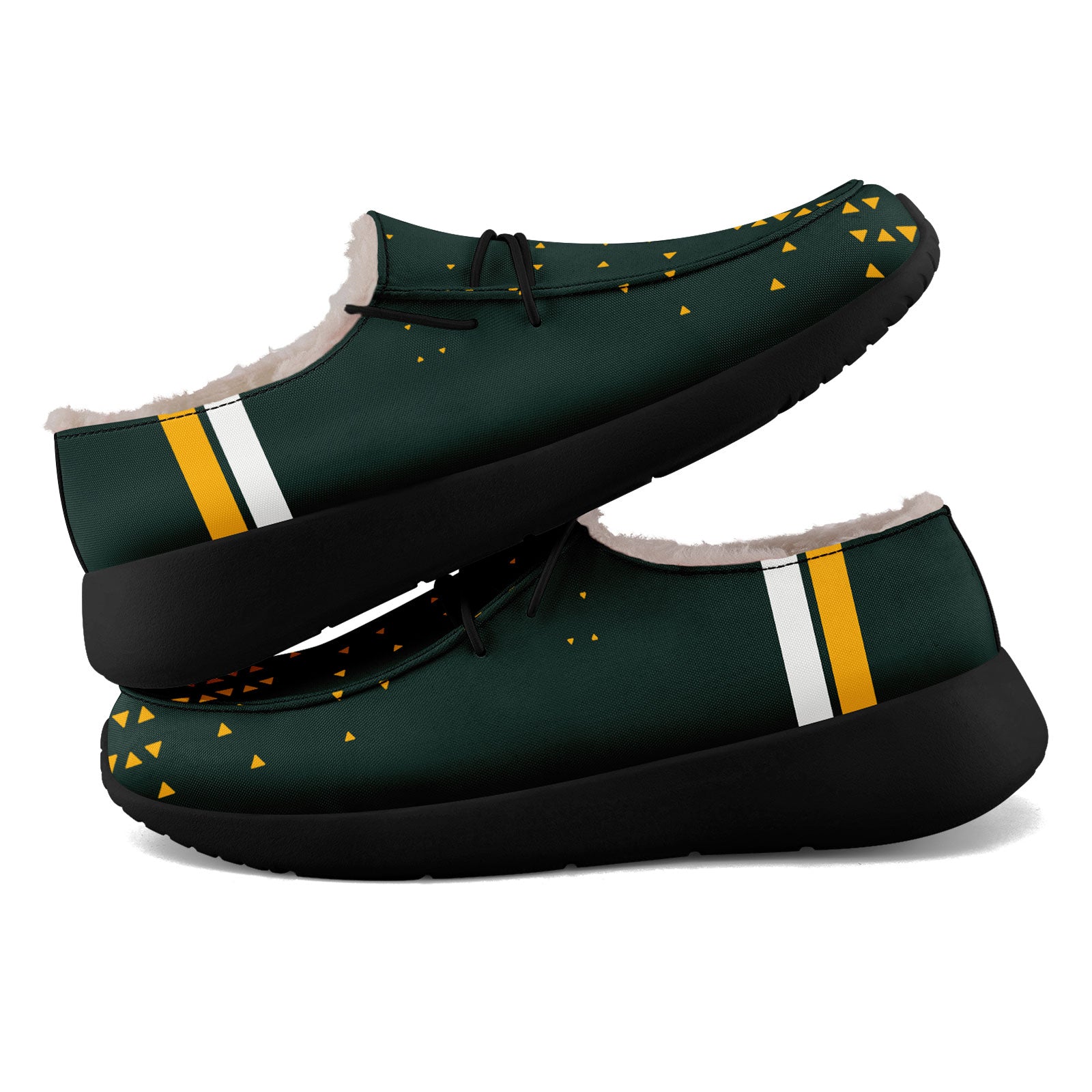 Custom Green & Yellow Green Bay Packers Personalized Sneakers - Men's Size 13 (FN042 D020279) - Perfect for Game Day, Fan Gifts & Sports Enthusiasts