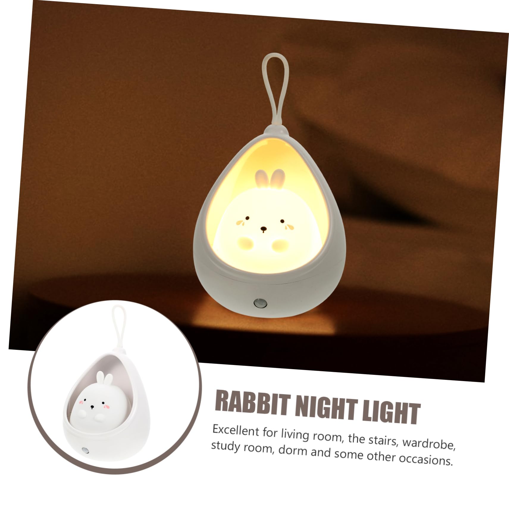 UPKOCH Cute Rabbit Night Light - Rechargeable LED Bedside Lamp for Kids, Nursery, Bedroom | Soft Glow Nightlight for Baby, Children, Home Decor & Relaxation