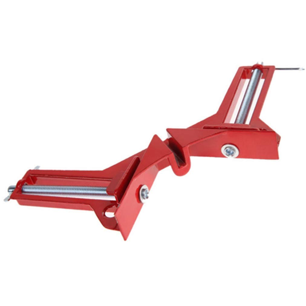 Sevenfly 90 Degree Right Angle Clamp - Heavy Duty Corner Clamp for Woodworking, Picture Frames, Glass & DIY Projects (Red) - Perfect for Cabinet Making, Furniture Assembly & Crafting