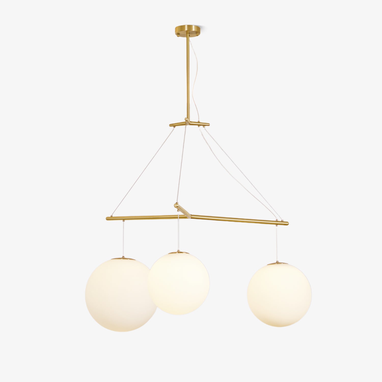 Celestial Orb Trio Pendant Lamp - Modern Boho Chandelier for Living Room, Bedroom & Dining Room Decor - 3-Tier Hanging Light Fixture with Glass Shades - Perfect for Home, Cafe and Office Lighting