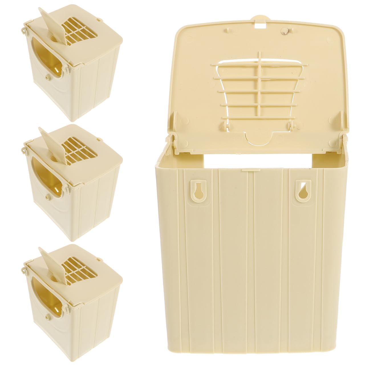 4Pcs Bird Nest Breeding Box for Parakeets, Finches & Parrots - 5.11x3.93 Inch Wooden Nesting Box | Perfect for Bird Cages, Aviaries & Outdoor Bird Houses | Essential Bird Supplies for Breeding & Nesting