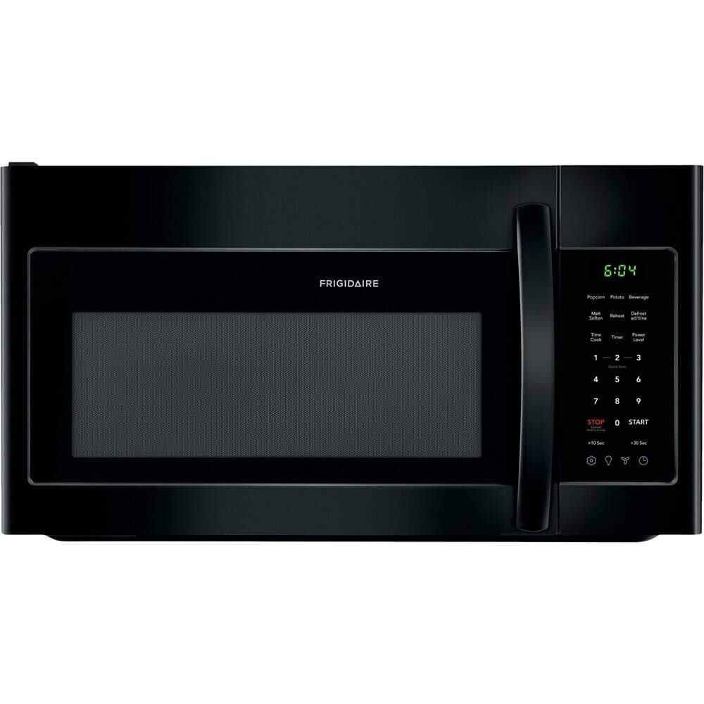 Frigidaire FFMV1846VB 30-Inch Black Over-the-Range Microwave Oven - 1.8 Cu. Ft. Capacity, Stainless Steel Finish - Perfect for Kitchen Remodeling & Space-Saving Cooking