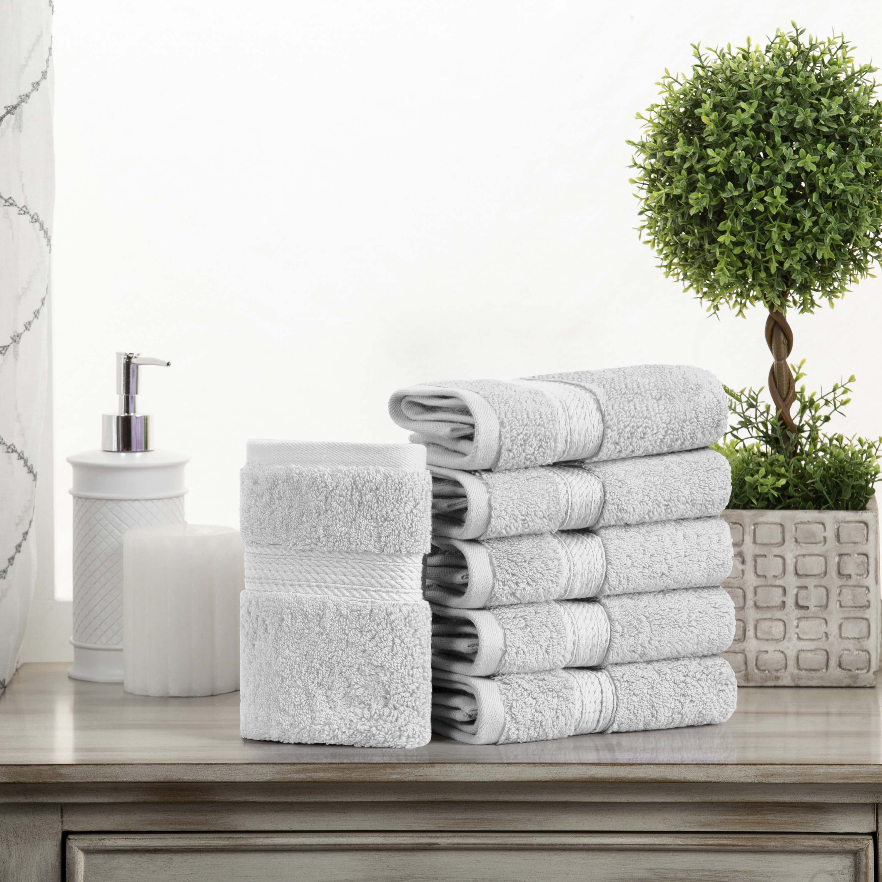 Premium 100% Egyptian Cotton Plush Heavyweight Luxury Bath Towel Set of 6 - Ultra Soft & Absorbent for Spa, Hotel & Home Use