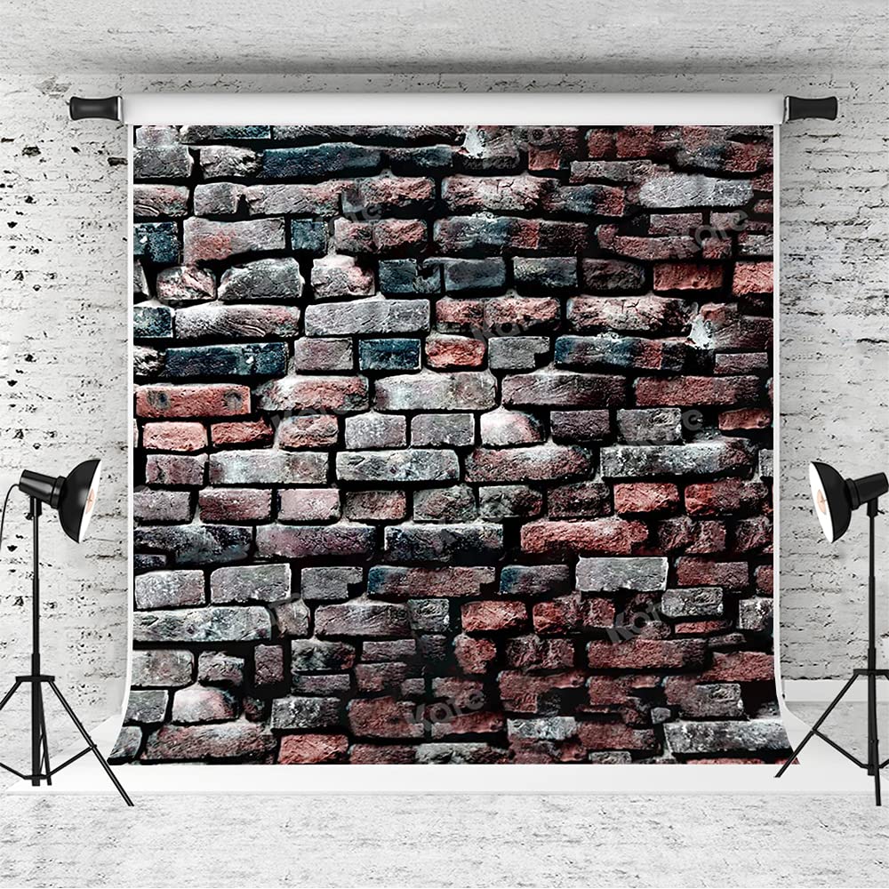 Vintage Antique Brick Wall Backdrop 8x8ft - Colorful Brick Photography Background for Studio, Portrait, and Event Decor | Perfect for Weddings, Fashion Shoots, and Home Decor