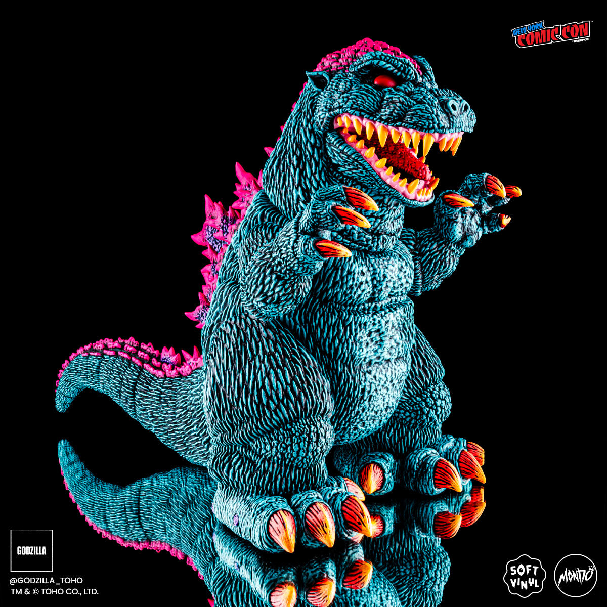 Godzilla Designer Vinyl Figure by James Groman - Psychedelic Variant Collectible Toy | Perfect for Anime Fans, Pop Culture Collectors & Home Office Decor