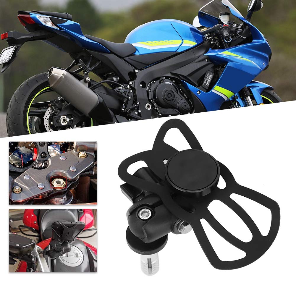 Universal Motorcycle Phone Mount Holder - Adjustable Stem & Yoke Navigation Bracket for iPhone Android Smartphones | Perfect for GPS Navigation & Adventure Riding