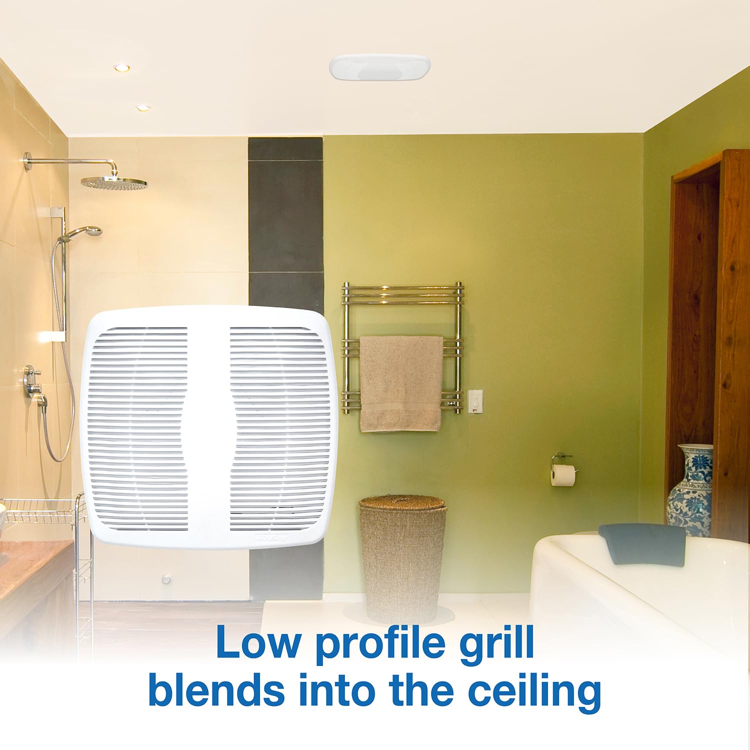 Air King AMERICA AS50 Advantage 50 CFM White Ceiling Exhaust Fan for Bathroom, Kitchen & Laundry Room Ventilation - Quiet Energy Efficient Home Air Circulation Solution