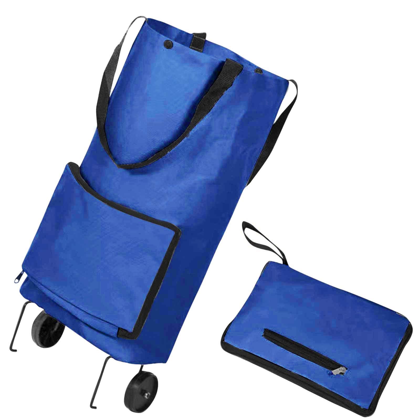 Foldable Shopping Cart with 2-in-1 Design - Portable Folding Trolley for Groceries, Laundry & Household Organizing | Perfect for Supermarket Trips, Laundry Day & Home Storage