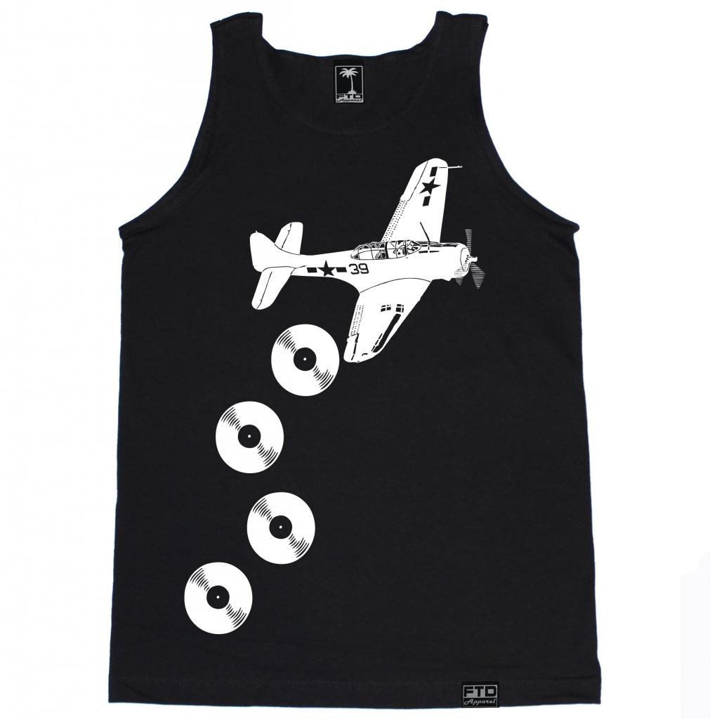 FTD Apparel Men's Music Graphic Bomber Tank Top - Vintage Rock Band Tee for Concerts, Parties & Casual Streetwear