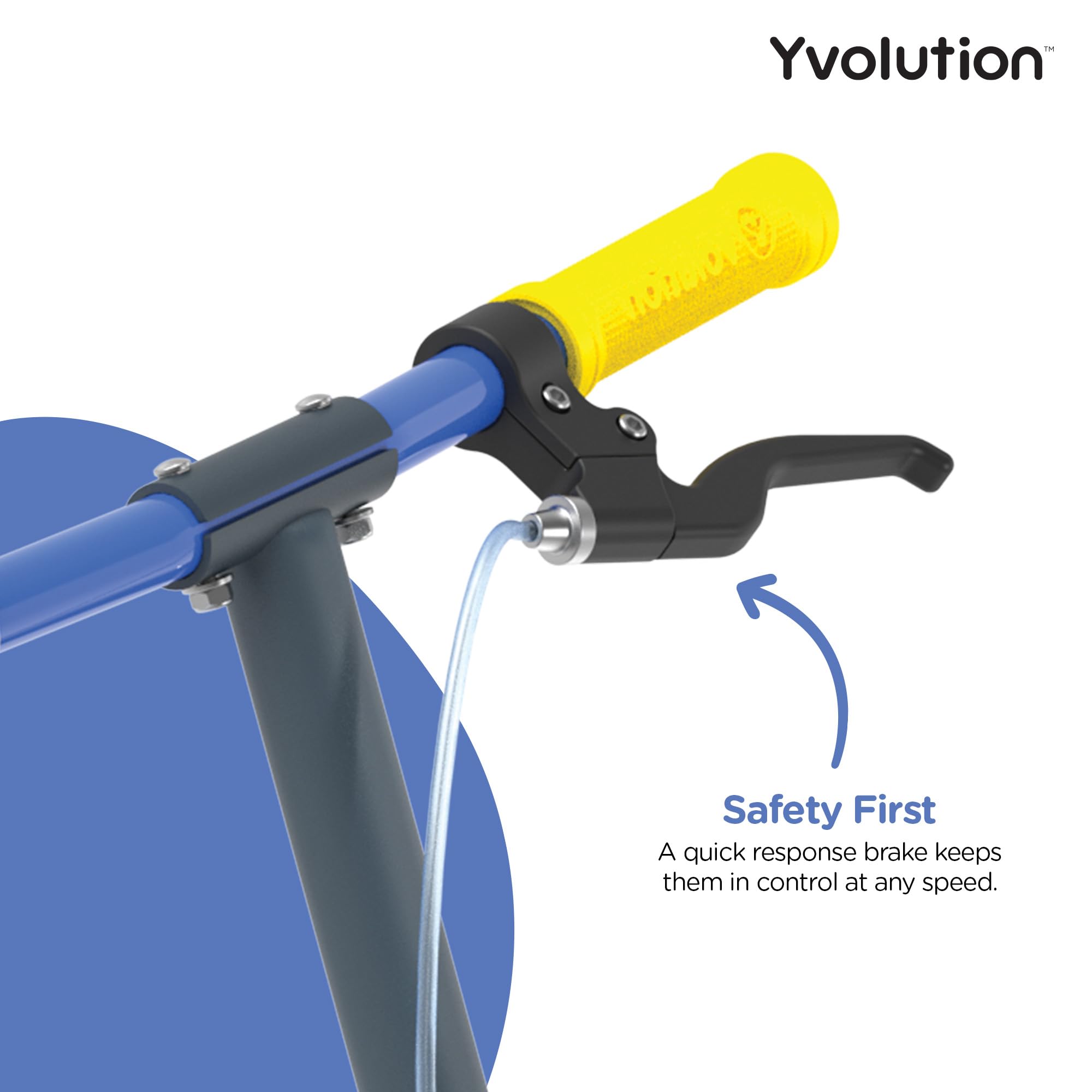 Yvolution Fliker A3 Drift Scooter - 3 Wheel Wiggle Scooter for Kids Ages 7+, Foldable Design with Handbrake & Caster Wheels, Supports Up to 175lbs - Perfect for Outdoor Fun, Commuting & Neighborhood Rides for Boys & Girls