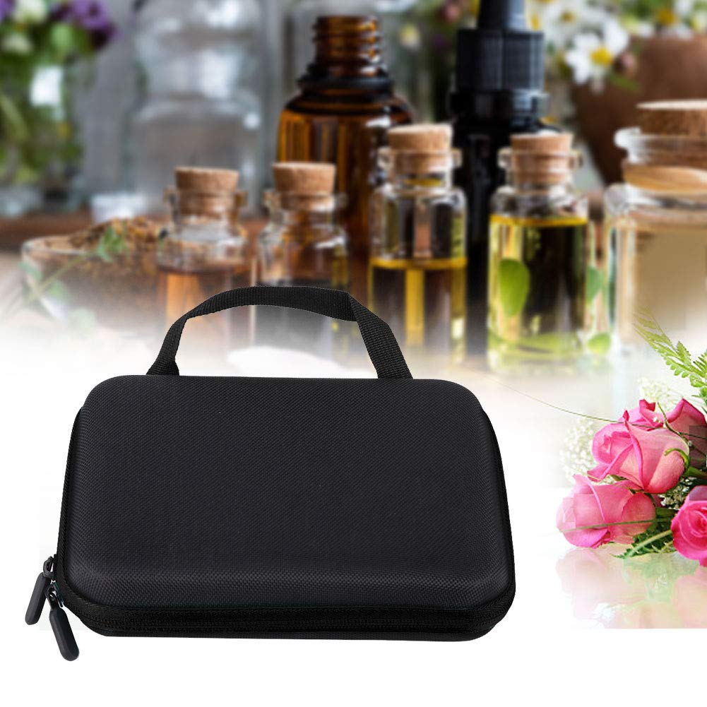 Greensen Essential Oil Storage Case for 63 Bottles - Portable Aromatherapy Organizer with Carrying Handle - Perfect for Travel, Home Use & Professional Therapists (Black)