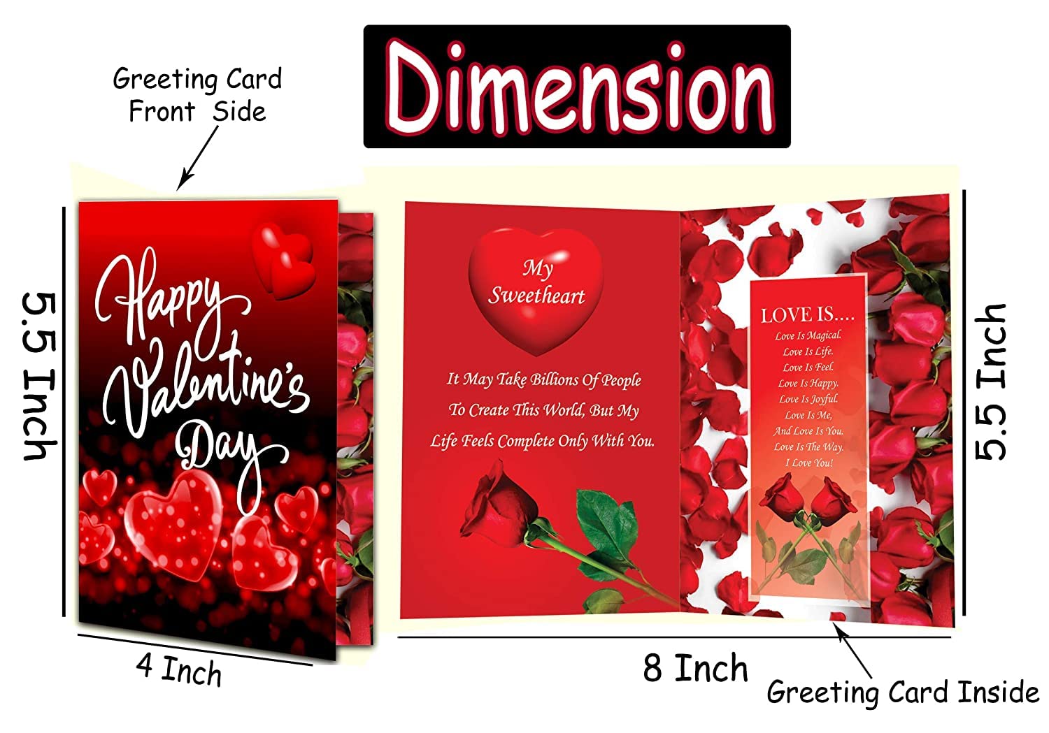 Romantic Gift Set for Couples - Pink Teddy Bear & Valentine's Card | Perfect Valentine's Day Gift for Wife, Girlfriend, Boyfriend or Husband | Anniversary, Promise Day & Rose Day Present | Great for Surprise Gifts, Proposals & Romantic Gestures