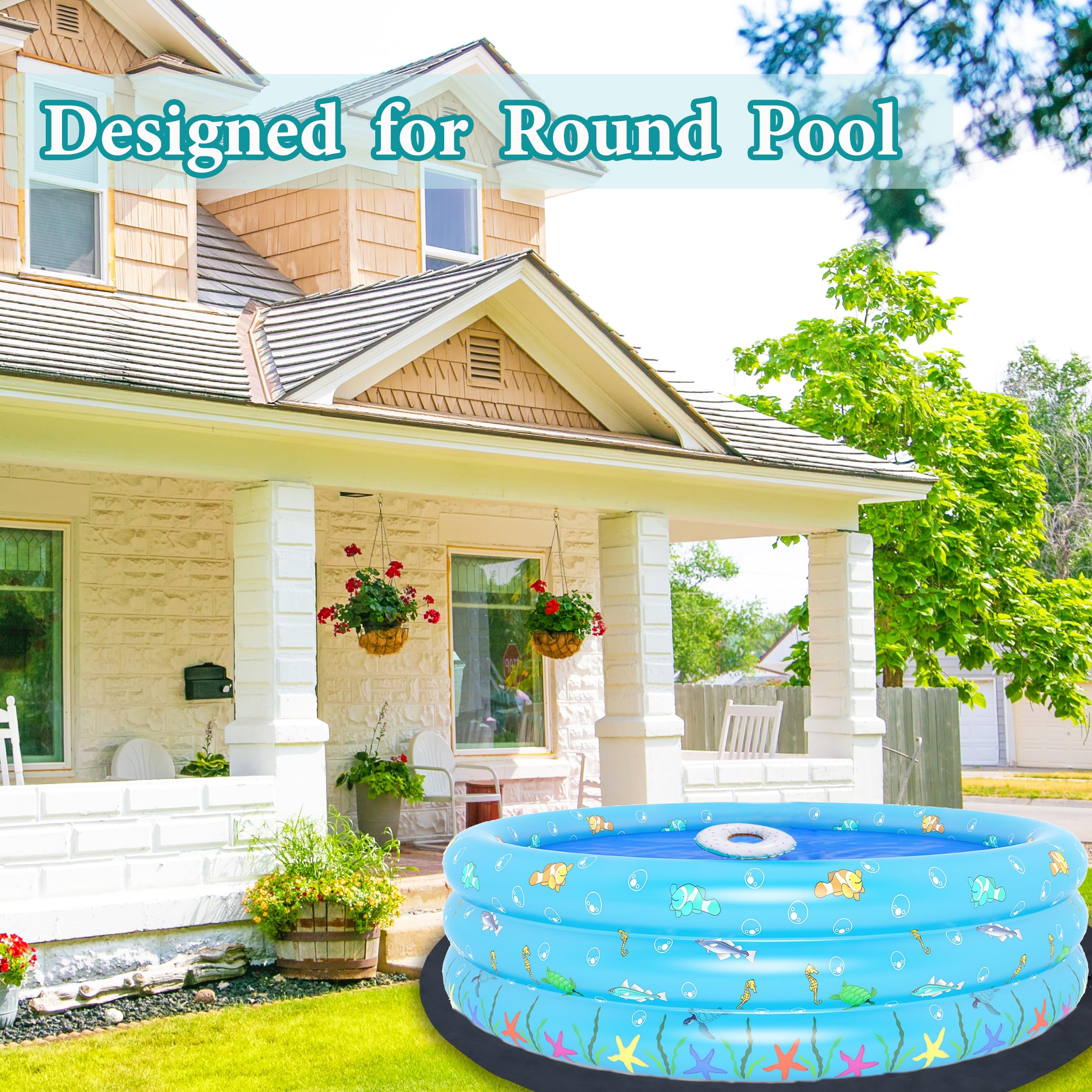 Ogrmar 12FT Round Pool Liner Pad - Durable Above Ground Swimming Pool Liner Protector to Prevent Punctures, Extend Pool Life - Perfect for Backyard, Inflatable Hot Tubs & Summer Water Fun