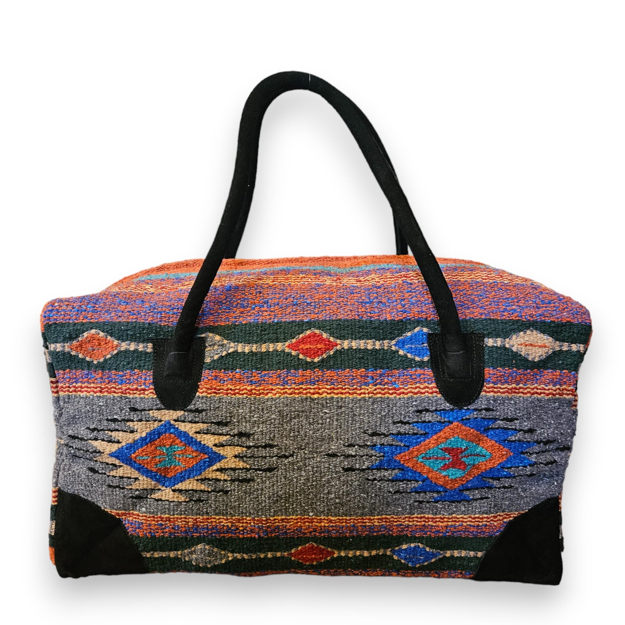 Southwestern Large Weekender Travel Bag - Western Duffle Bag for Women, Boho Style Carry-On Luggage - Perfect for Weekend Getaways, Road Trips & Air Travel (Sara)