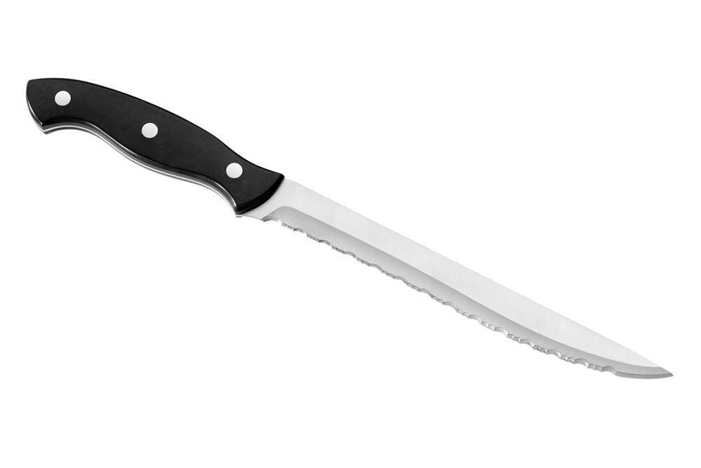 Buck Knives 930 3-Piece Kitchen Knife Set with Slate Black Paperstone Handles, Rubberwood Block & Stand, 420HC Stainless Steel - Perfect for Home Cooking, Camping & Outdoor Adventures