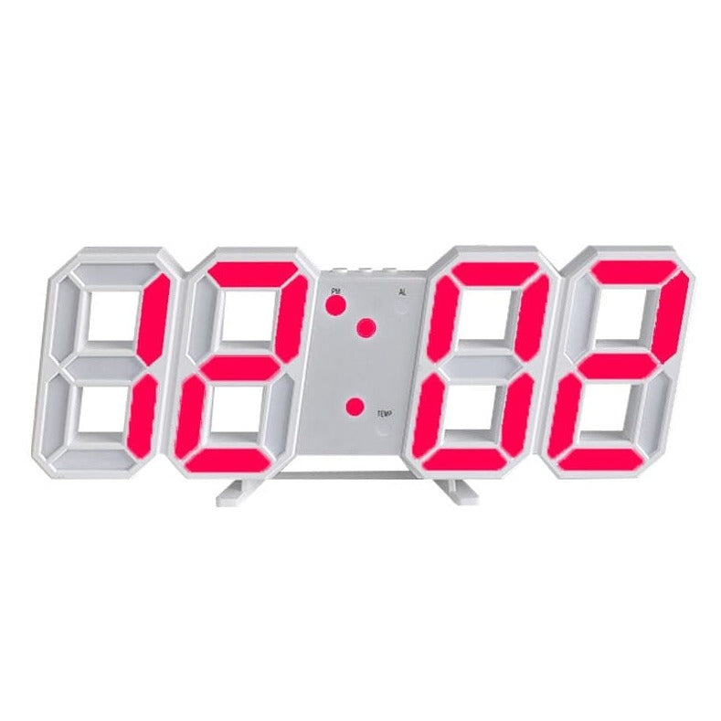 3D LED Digital Wall Clock - Modern Stylish Design for Home, Office & Bedroom | Easy-to-Read Display with Alarm & Temperature Function