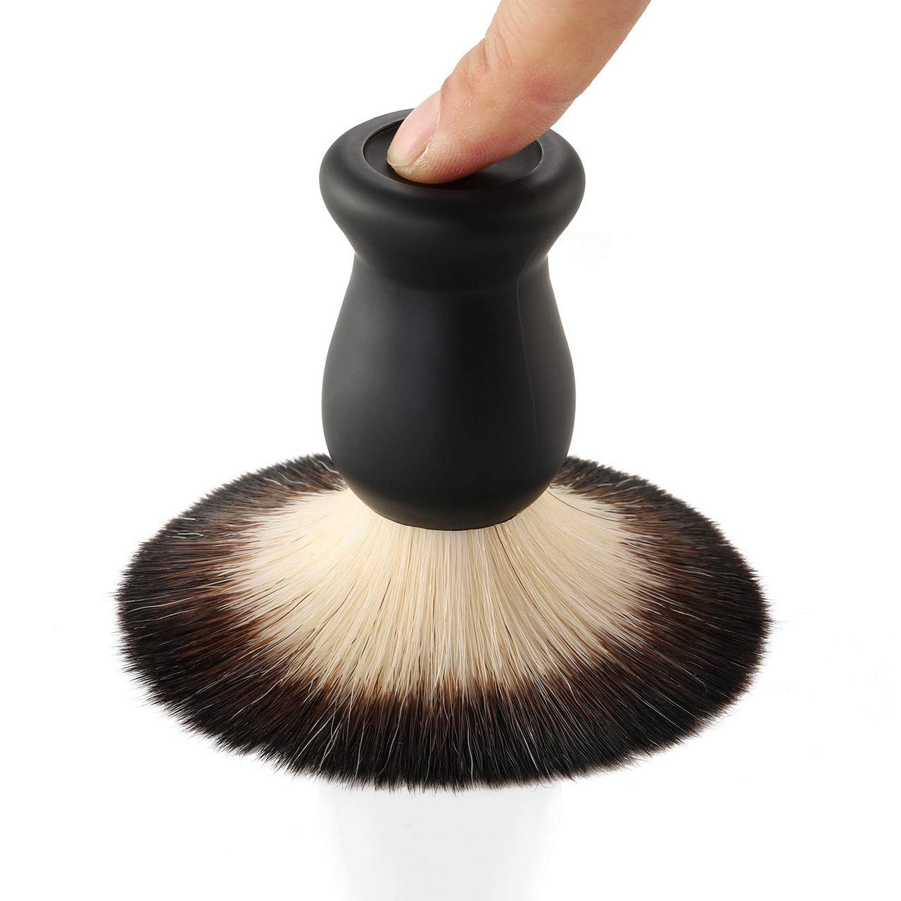 Premium 3-in-1 Men's Shaving Kit - Badger Hair Brush, Stainless Steel Soap Bowl & Stand - Luxury Wet Shaving Set for Beard Care & Grooming - Perfect Gift for Father's Day, Birthday & Travel (Black)