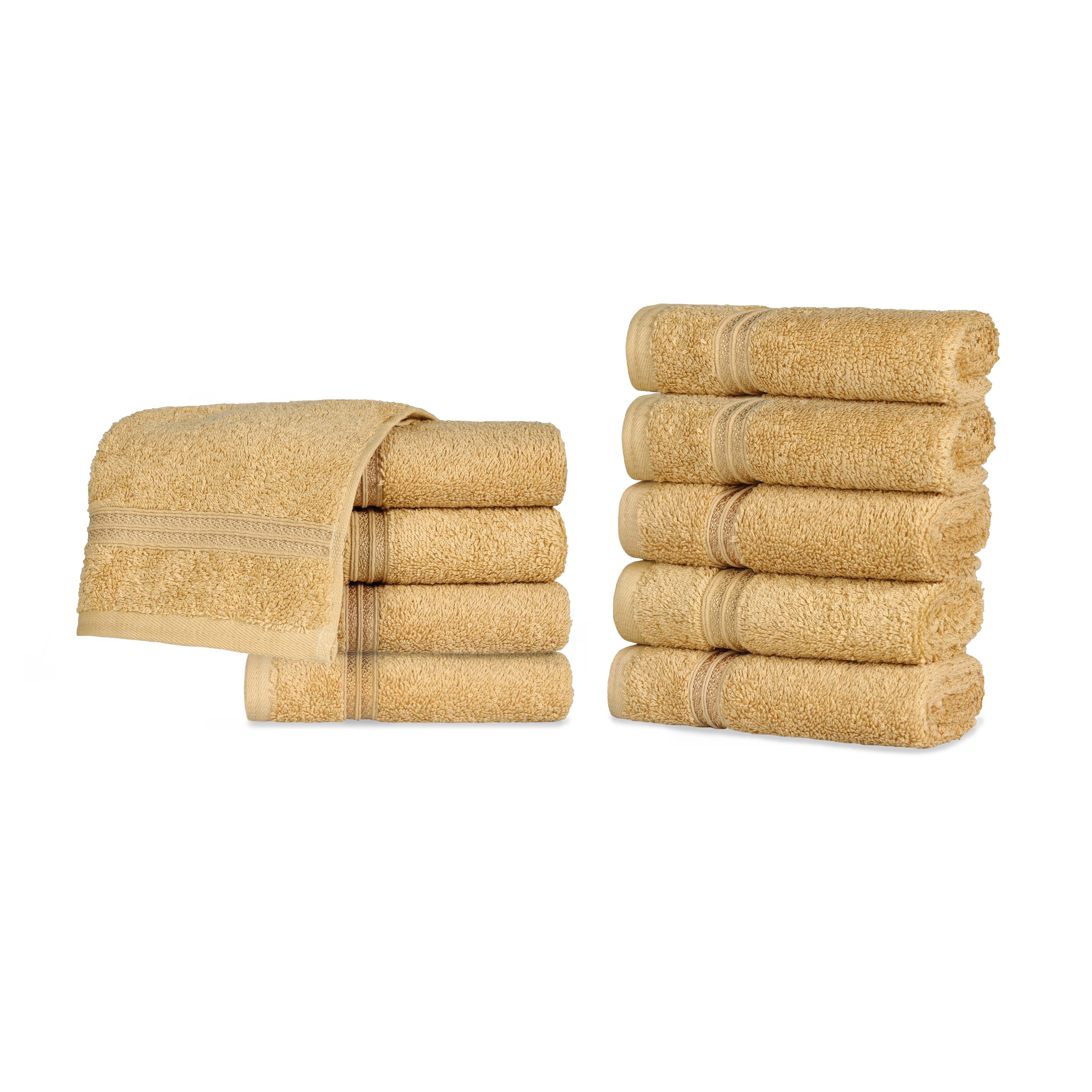Premium Egyptian Cotton Face Towels - Ultra Soft & Highly Absorbent Bath Towel Set of 10 | Gentle for Sensitive Skin, Perfect for Spa, Gym & Luxury Bathroom Essentials