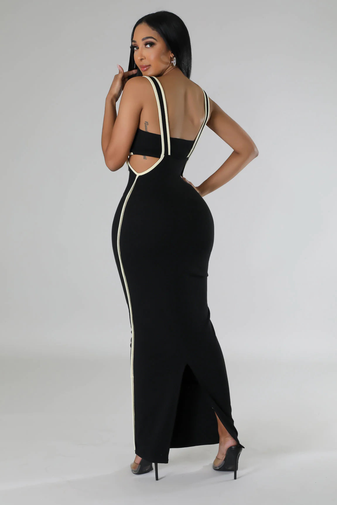 Natalie Black & White Tube Top and Skirt Set - Stylish Women's Outfit for Summer, Beach, and Party Wear