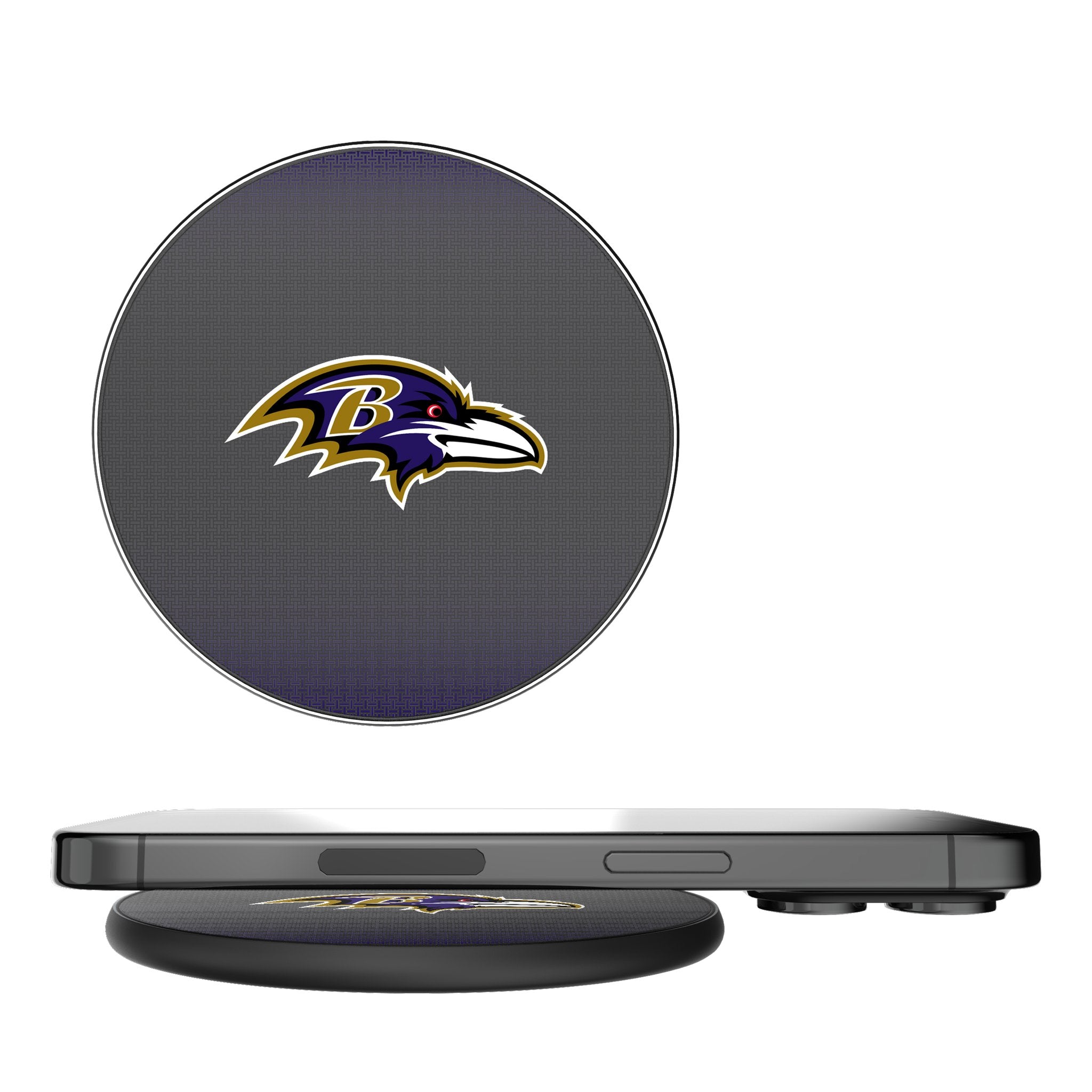 Baltimore Ravens 15W Fast Wireless Charger - Qi-Certified Charging Pad for iPhone, Samsung, AirPods - Perfect for Home, Office, and Car Use