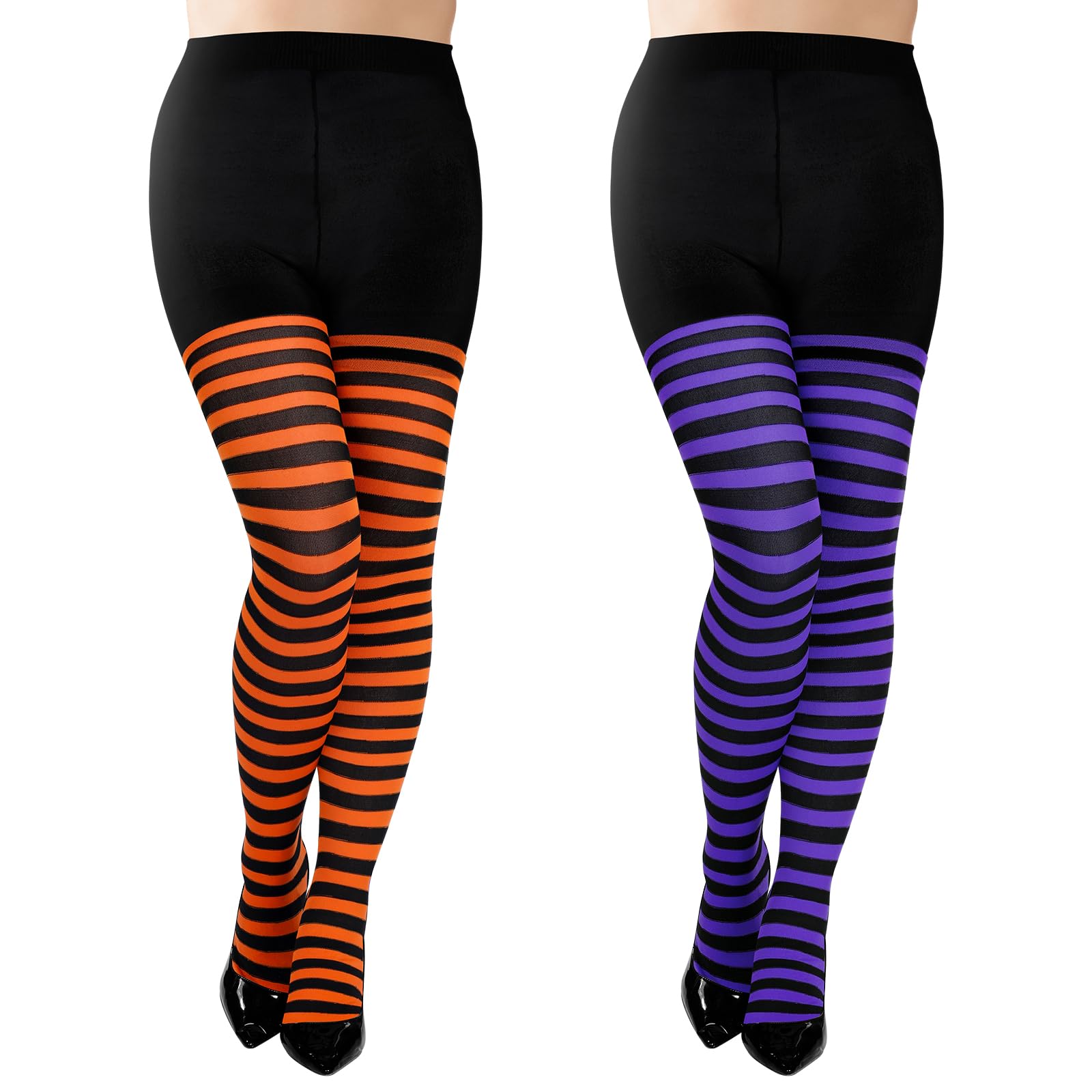 SATINIOR Halloween Striped Tights for Women - Witch Costume Accessories | Party & Dress Up