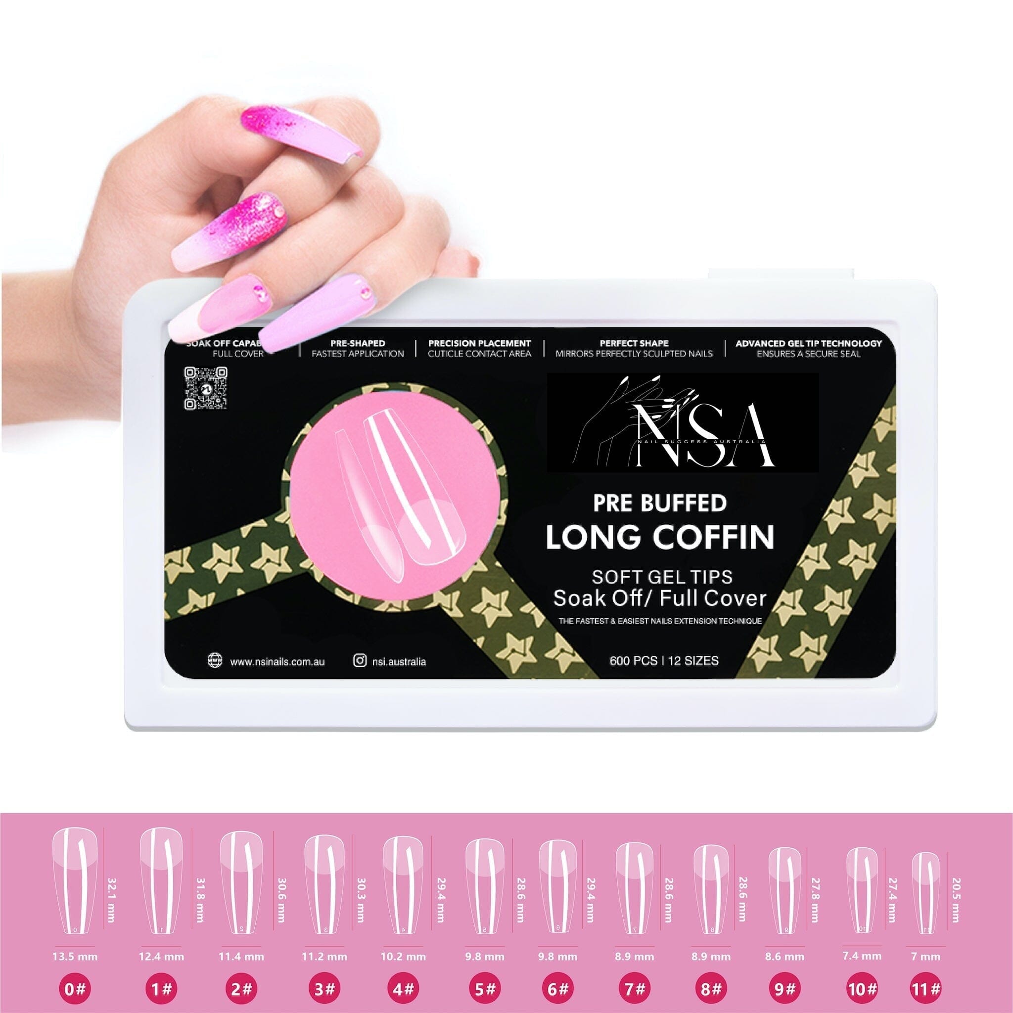 Gel Nail Extensions Kit - Pre Buffed Tips for Strong & Natural-Looking Nails | Perfect for DIY Manicures, Salon Professionals & Special Occasions