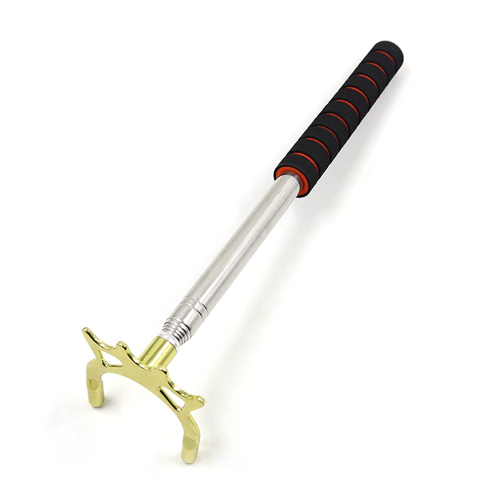 Retractable Pool Bridge Stick - Portable Telescopic Billiards Bridge with Removable Metal Brass Head - Perfect for Pool Cue Accessories & Professional Game Play