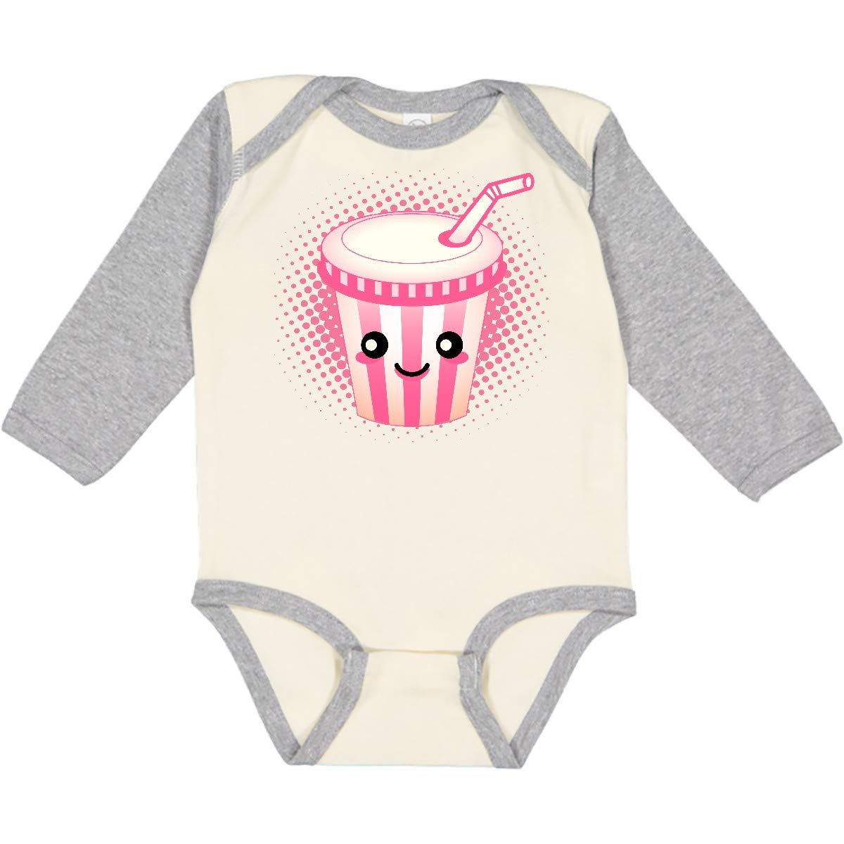 Inktastic Milkshake & Soda Lover Long Sleeve Baby Bodysuit - Soft Cotton Creeper for Boys & Girls - Perfect for Birthday Gifts, Family Photos & Casual Outings