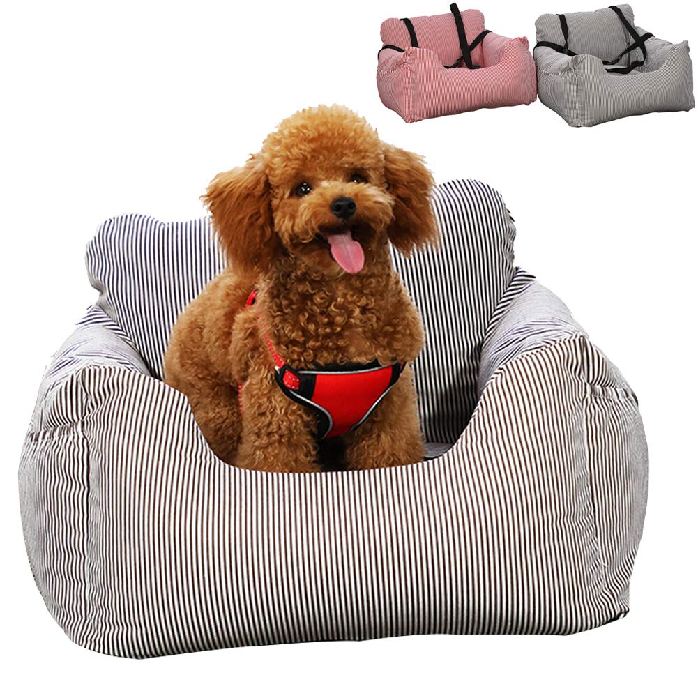 Dog Car Seat for Small to Medium Dogs - Puppy Booster Seat with Storage Pocket & Safety Leash | Soft, Comfortable & Washable Pet Travel Carrier | Perfect for Road Trips, Vet Visits & Daily Commutes