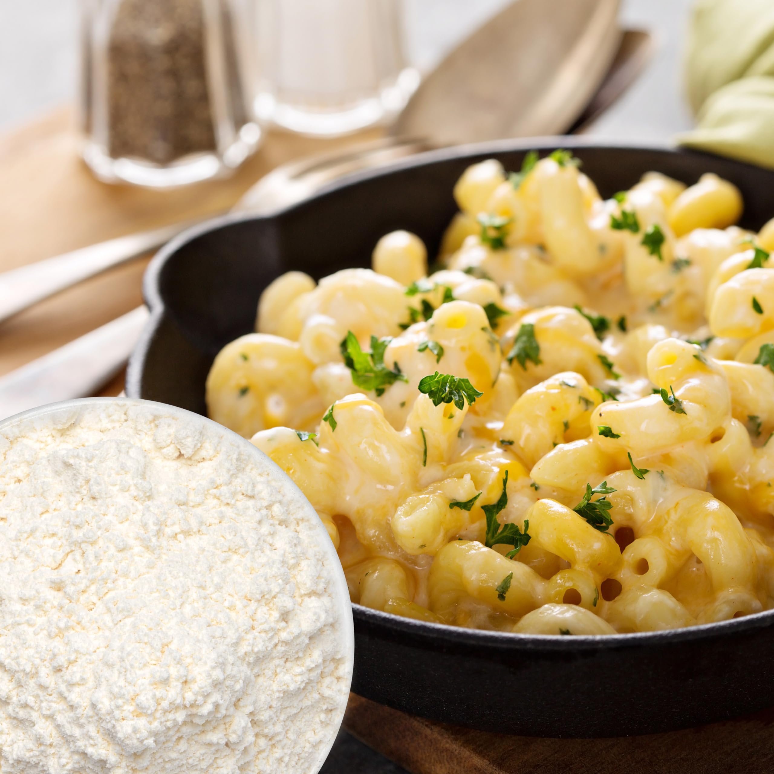 Premium White Cheddar Cheese Powder - 2lb Resealable Jar | Popcorn Seasoning, Pasta Topping & Cheese Sauce Mix | Perfect for Snacks, Cooking & Baking