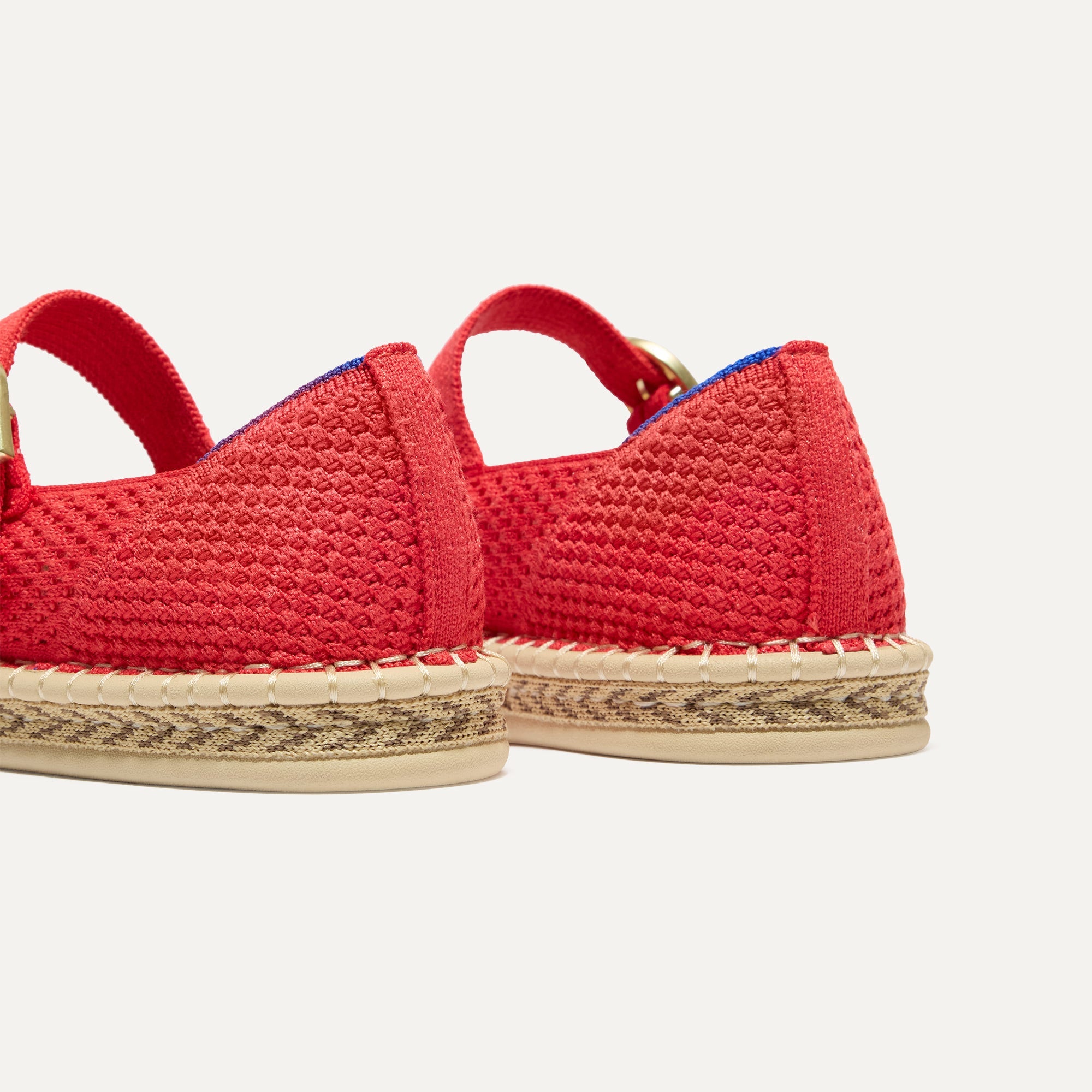 Red Hot Espadrille Mary Jane Shoes - Comfortable & Stylish Flats for Women | Perfect for Casual Outings, Summer Walks & Beach Vacations
