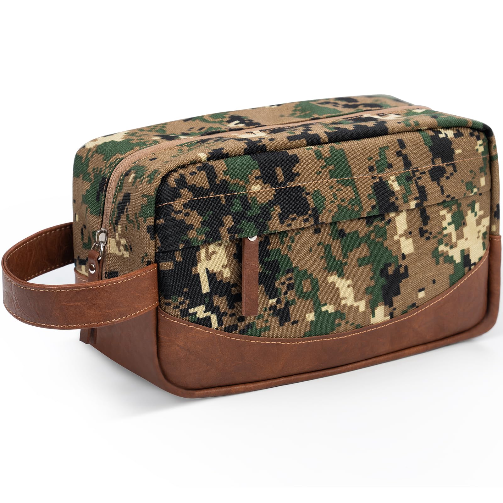 Men's Travel Toiletry Bag - Waterproof Hanging Shaving Kit Organizer with Large Capacity for Toiletries & Travel Accessories (Camo Green) | Perfect for Camping, Gym, Business Trips & Vacation