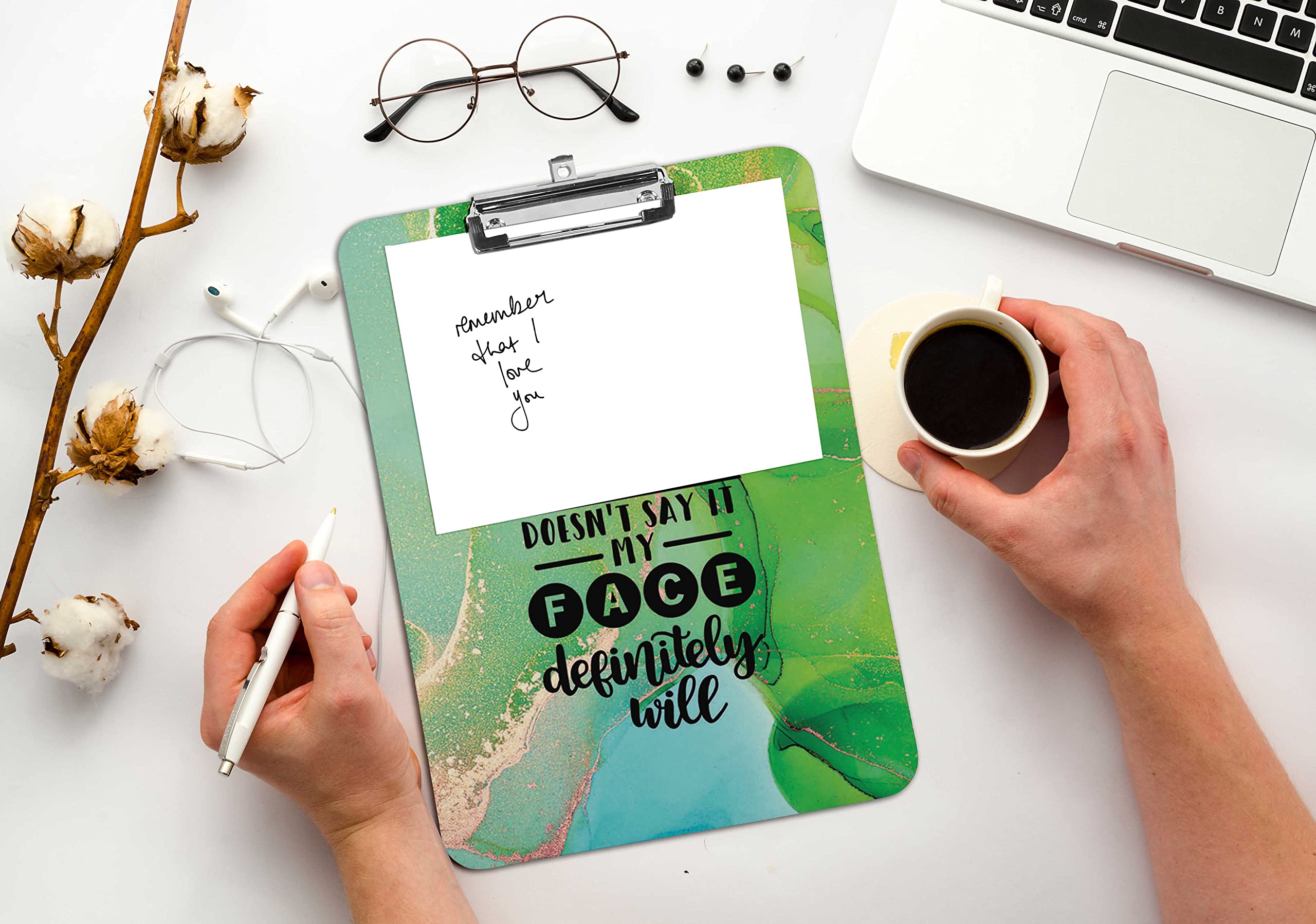 Double Sided Dry Erase Clipboard 9x12.5 - Letter Size with Marker & Duster for Office & School