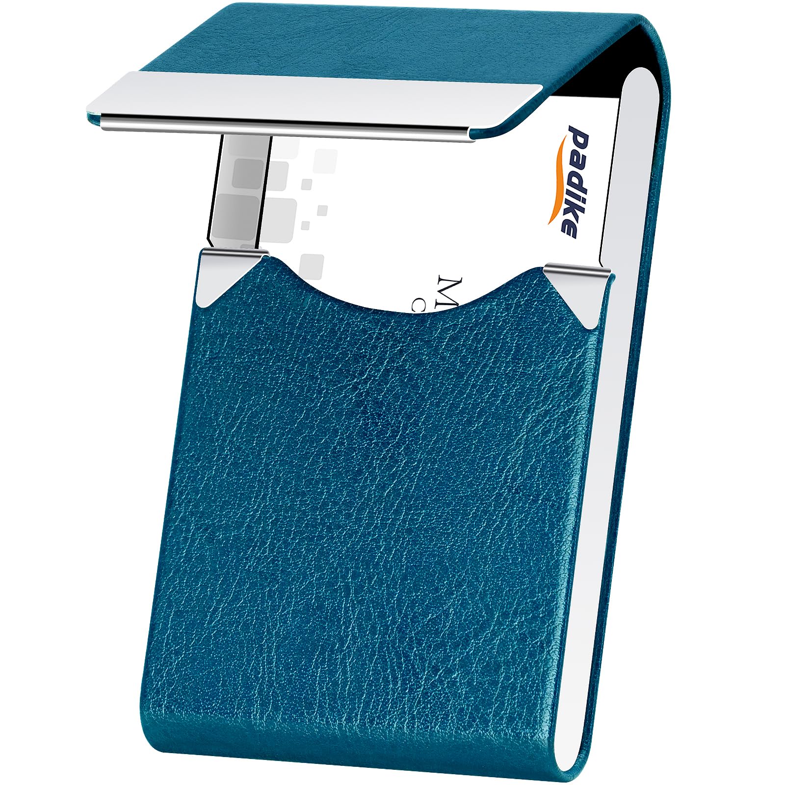 Premium PU Leather Business Card Holder - Slim Metal Pocket Card Case with Magnetic Closure for Professionals (Z-Seagreen) | Perfect for Networking Events, Office Meetings & Business Travel