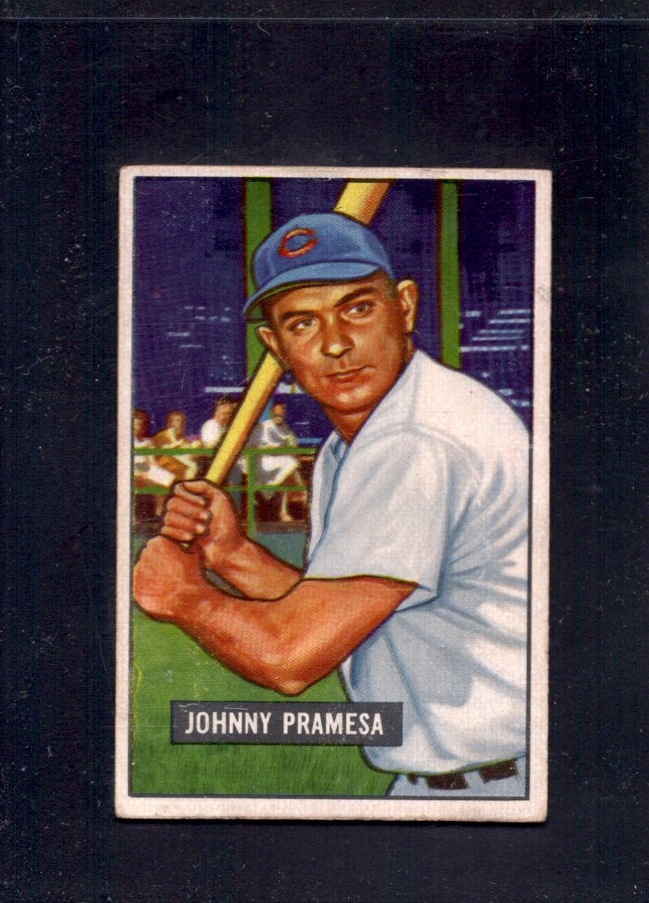 1951 Johnny Pramesa Bowman #324 Cincinnati Reds Rookie Baseball Card - Vintage Collectible for Sports Memorabilia Enthusiasts & Baseball Card Investors