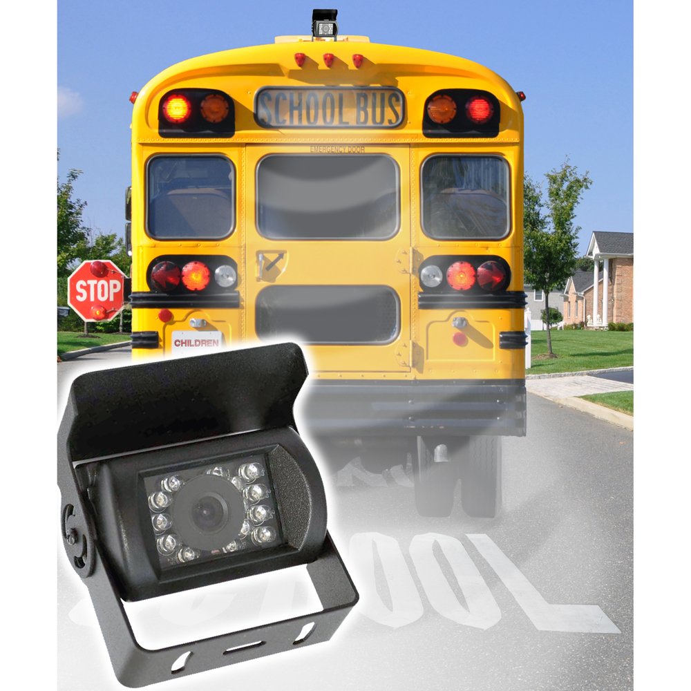 **Pyle Mobile Video Surveillance System - Weatherproof HD Rearview Backup Camera with 4 IR LED Night Vision, 7